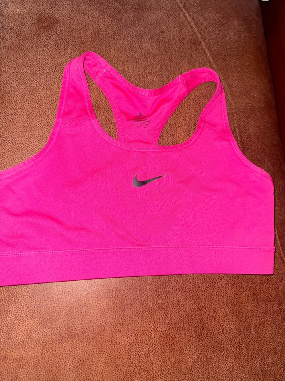 Nike Hot Pink Racerback Sports Bra with Swoosh